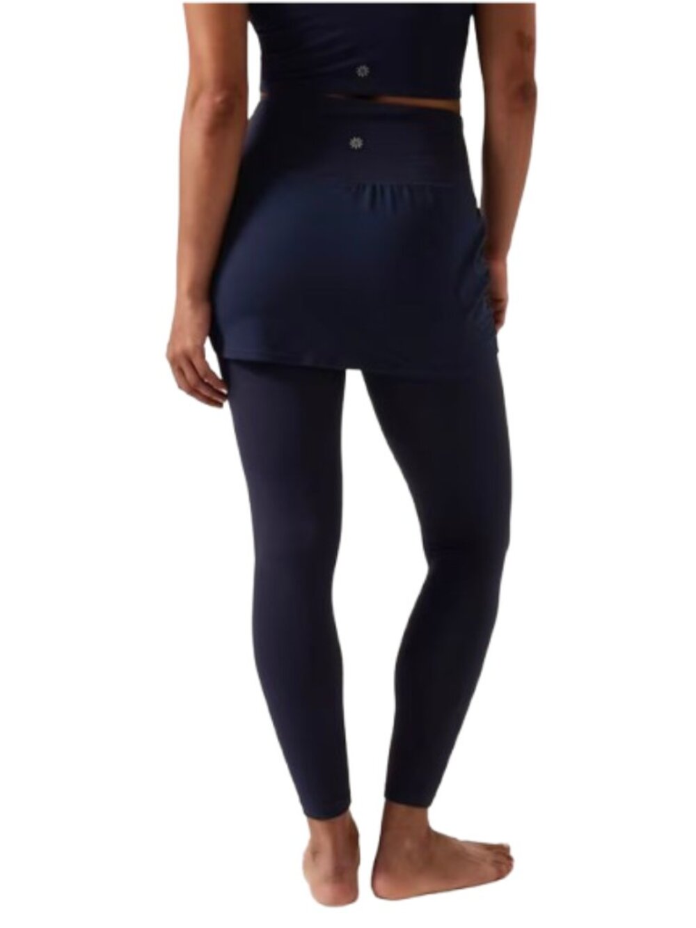 Women's M Athleta Elation 2 in 1 7/8 Tight Leggings Navy